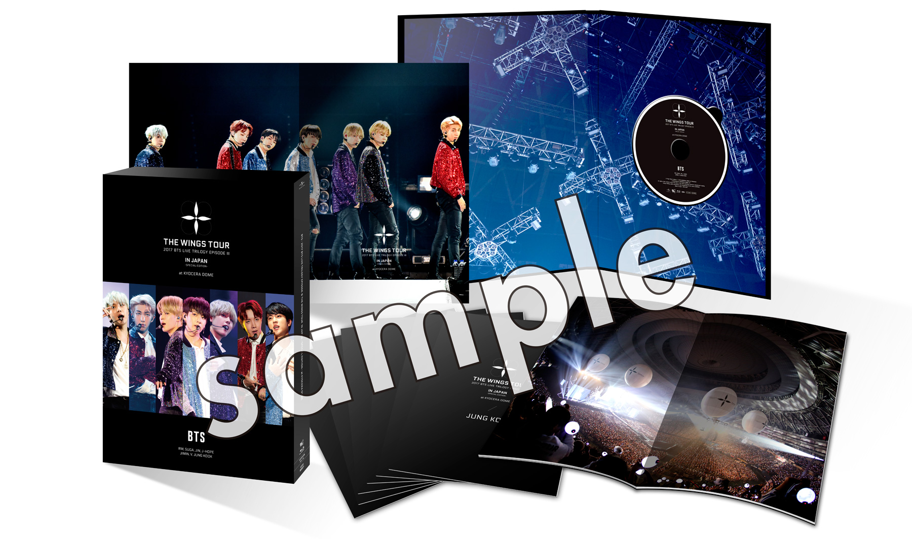 7 11発売live Dvd Blu Ray 17 Bts Live Trilogy Episode The Wings Tour In Japan Special Edition At Kyocera Dome ストア限定特典の絵柄決定 商品展開図公開 Bts