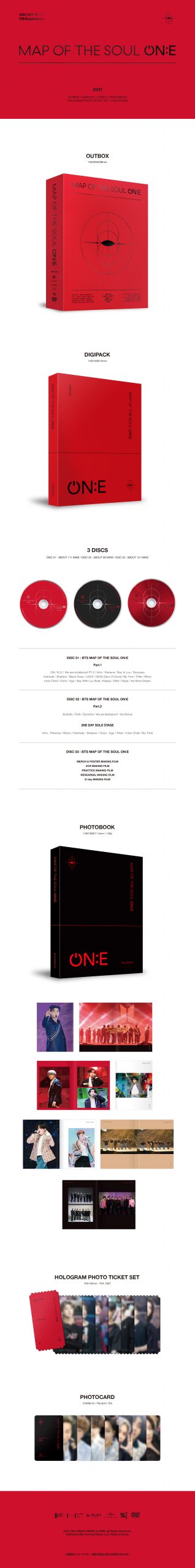 BTS  map of the soul one DVD