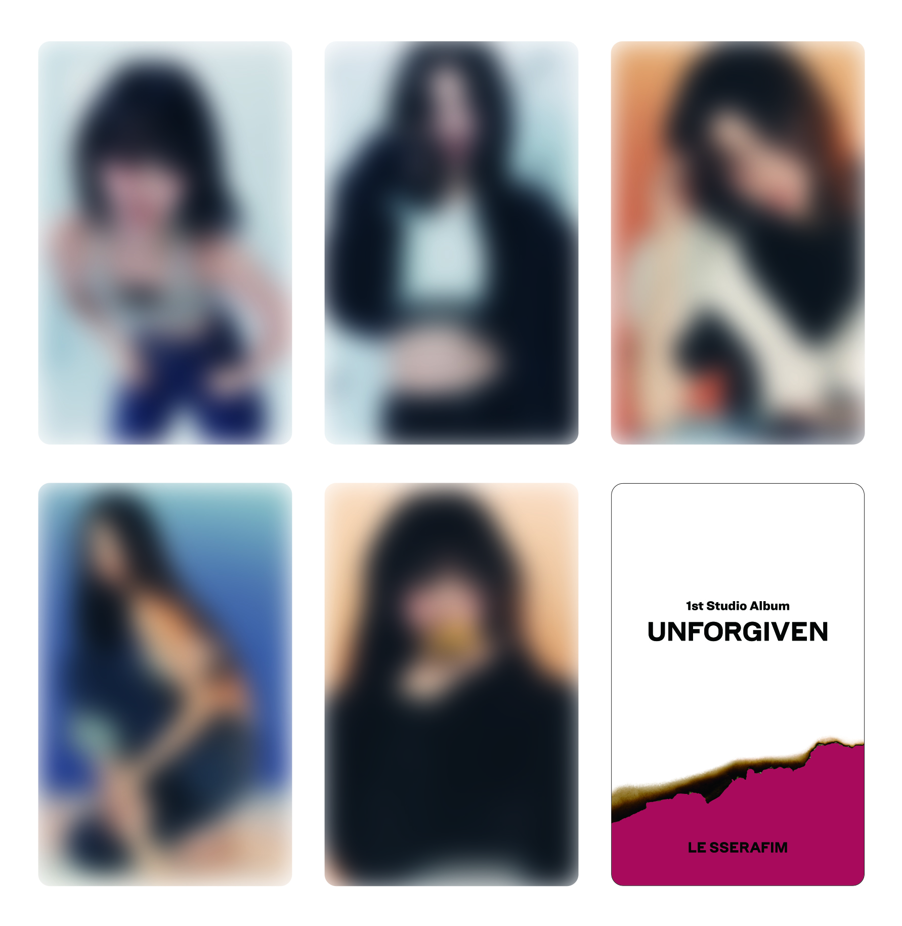 LE SSERAFIM 1st Studio Album 'UNFORGIVEN' CD購入特典絵柄公開 