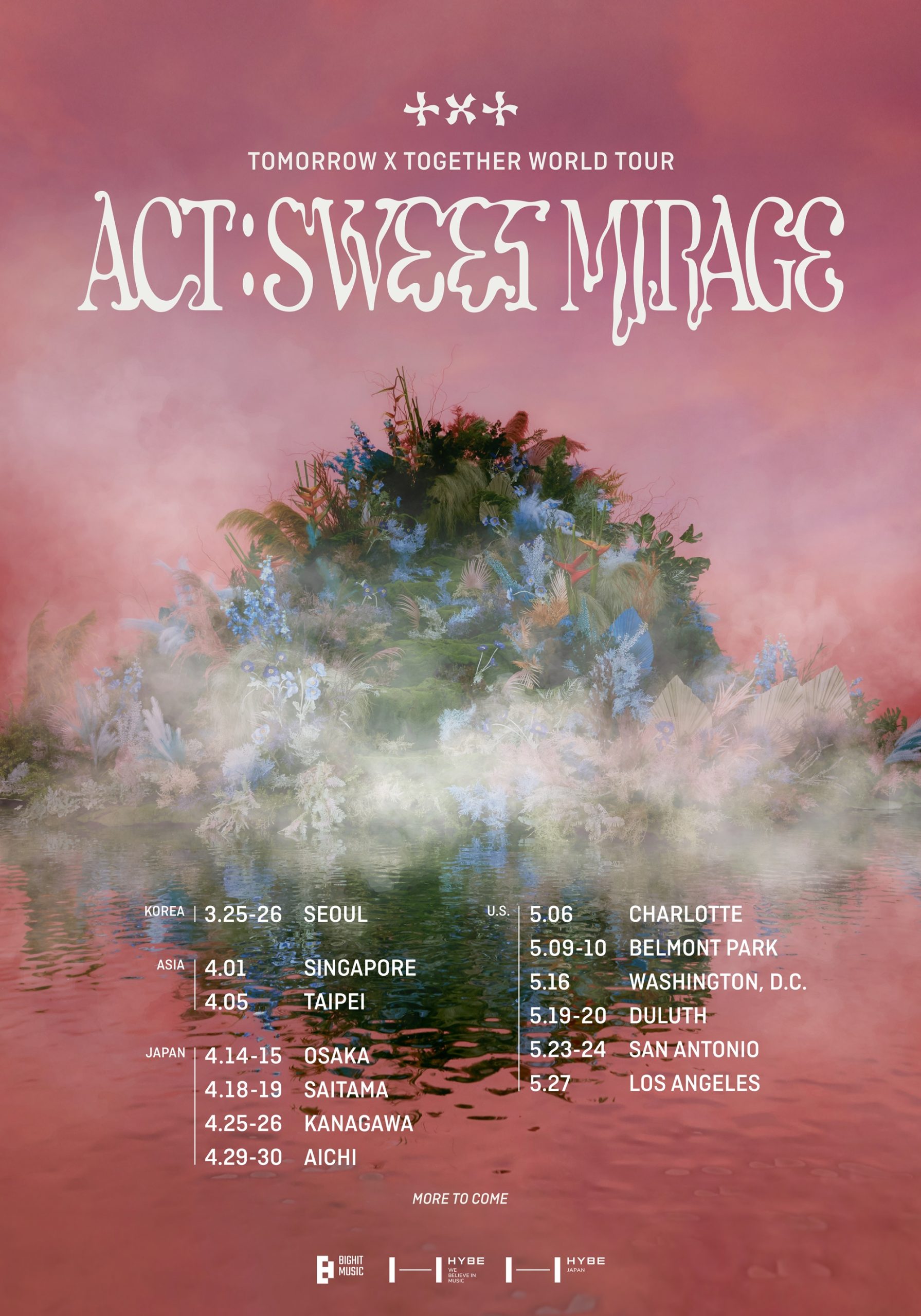 TOMORROW X TOGETHER、デビュー後 2回目のワールドツアー「ACT SWEET MIRAGE」開催！今年3月ソウルから